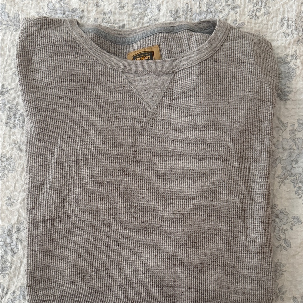 The Foundry Supply Co. Men's Heather Gray Crewneck Sweater